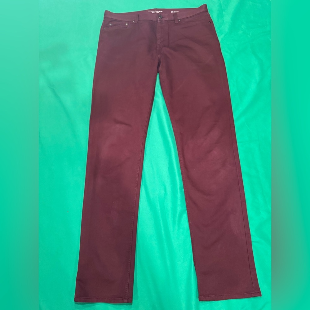 Banana Republic Slim Traveler Pant 35x36 – Burgundy, Tall Size, Great Shape!